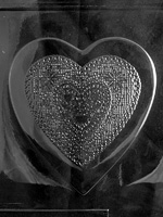 Jumbo Fancy Heart Box Top Chocolate Mold