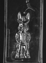 3D Jumbo Cowboy Bunny Chocolate Mold - Front