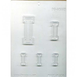 Collegiate Letter "I" Chocolate Candy Mold track college Illinois Iowa