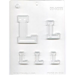 Collegiate Letters "L" Chocolate Mold gelatin football college