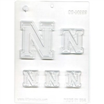 Collegiate Letter "N" Chocolate Mold Nebraska baseball