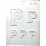 Collegiate Letters "P" Chocolate Mold Patriots football Princeton