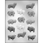 Animal Assortment Chocolate Mold 90-11185 tiger hippo elephant bull cow camel