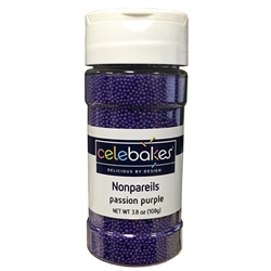 Purple Nonpareils  3.8 Ounce Bottle school wedding cookie cupcake