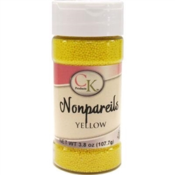 Yellow Nonpareils 3.8 Ounce Bottle Easter cake birthday cookie Spring