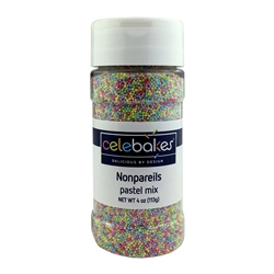 Tiny Pastel Nonpareils - 3.8 Ounce Bottle