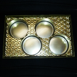 Sandwich Cookie Box with Gold Insert - 25 Pack