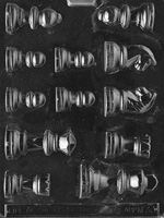 3D Chess Pieces Chocolate candy Mold checker M033