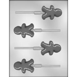 Gingerbread Man Sucker Chocolate Mold 90-4228 Christmas lollipop