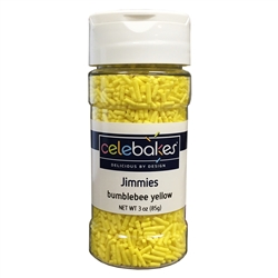 Bumblebee Yellow Jimmies Decorettes cupcake topping