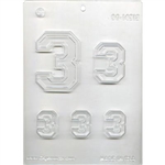 Collegiate Number "3" Mold