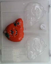 Large Smiling Pumpkin Lollipop Chocolate Mold