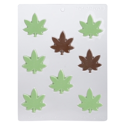 Marijuana Wide Leaf Chocolate Mold 90-99607 weed pot