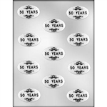 Oval 50 Years Mint Mold wedding anniversary birthday
