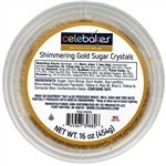 Shimmering Gold Sugar Crystals