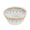 Mini White Gold Foil Baking Cups - 500 Count