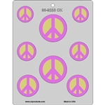 Peace Sign Assortment Chocolate Mold 90-9233 hippie demonstration
