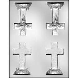 3D Small Cross with Base Chocolate Mold 90-7303 confirmation Easter baptism