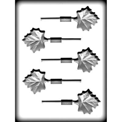 Maple Leaf Sucker Hard Candy Mold 8H-13131 Fall Halloween Canada hockey