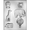 Safari Animal chocolate mold 90-11181 lion giraffe elephant rhino African