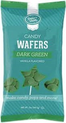 Dark green vanilla flavored candy melt wafers Make'n Mold 6185 St. Patricks Halloween