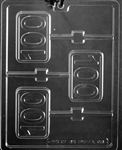 #100 Plain Lolly Chocolate Mold L066 lollipop sucker birthday anniversary bar