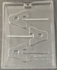 Letter A lollipop sucker chocolate mold 60AO-1337A initial graduation