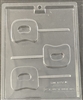 Letter D lollipop sucker chocolate mold 60AO-1337D initial graduation