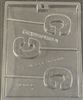 Letter G lollipop sucker chocolate mold 60AO-1337G initial graduation