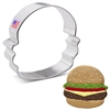 3" Hamburger Shaped Cookie Cutter 8543A food