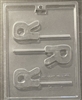 Letter R lollipop sucker chocolate mold 60AO-1337R initial graduation