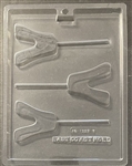 Letter V lollipop sucker chocolate mold 60AO-1337V initial graduation