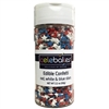 Patriotic Stars Edible Confetti 7500-7811555 July 4th military