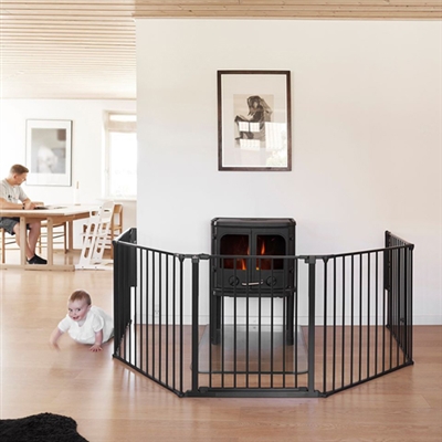 BabyDan Olaf XXX Wide Hearth Gate/ Room Divider Black