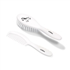 Babyono Hair Brush and Comb  Soft Bristle White