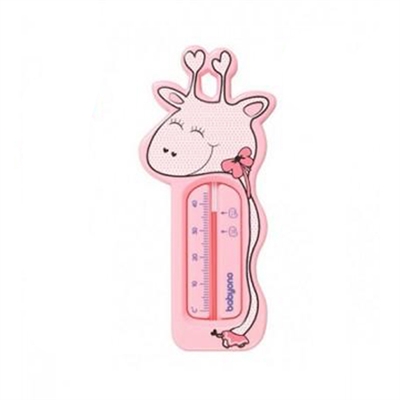 Babyono Giraffe Bath Thermometer Pink
