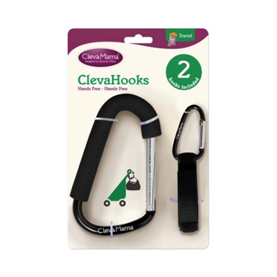 Clevamama ClevaHooks - 2 Pack Stroller Hooks