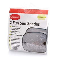 Clippasafe 2 Fun Sun Shades Black & White no.52