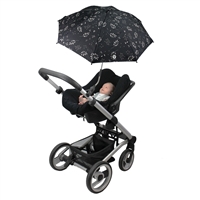 Dooky Stroller Parasol - Romantic Leaves Black