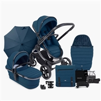 Peach 7 Pushchair and Carrycot - Complete Bundle Cobalt