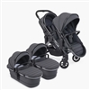 iCandy Peach 7 Pushchair and Carrycot - Twin Phantom Dark Grey