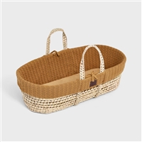 The Little Green Sheep Organic Knitted Moses Basket & Mattress - Honey