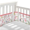 BreathableBaby Mesh Cot/Cot Bed Liner Botanical Pink