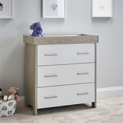 Obaby Nika Changing Unit - Grey & White Wash