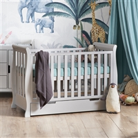 Obaby Stamford Mini Sleigh Cot Bed Warm Grey