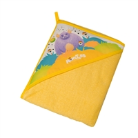 Tega Hooded Bath Towel Monsters Yellow 80x80cm