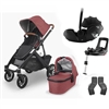 Uppababy Vista V2 Lucy Travel System with Britax BABY-SAFE PRO Car Seat and Flex Base