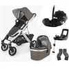 Uppababy Vista V2 Theo Travel System Britax BABY-SAFE PRO Car Seat and Flex Base