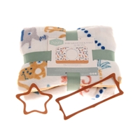 NEW Ziggle Savanna Animals Safari Milestone Blanket