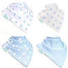 Ziggle Bandana Dribble Bibs Blue and White Bib Set